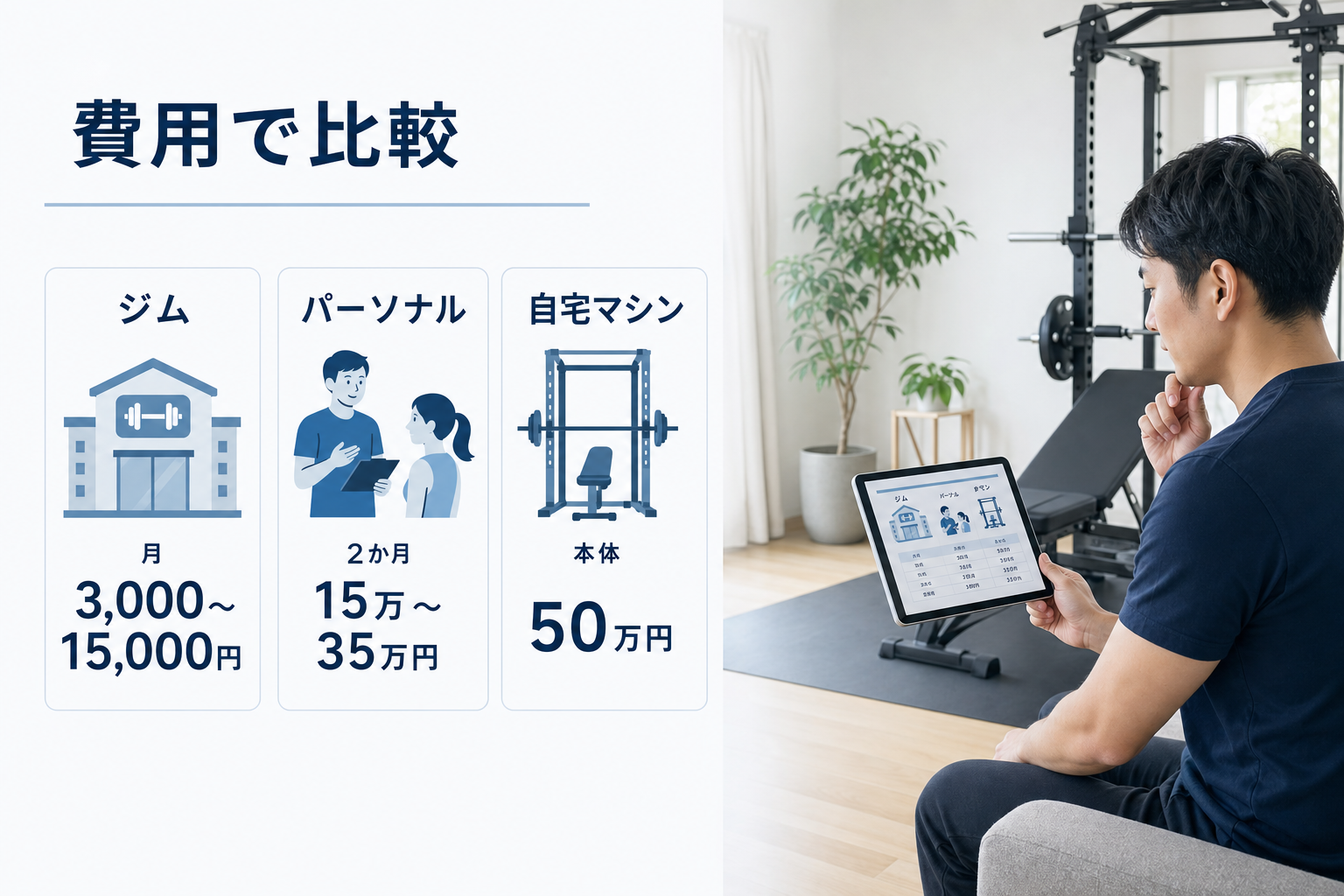 50万円の筋トレマシンは高い？ジム代・パーソナルジム代と比較して考えるのイメージ3