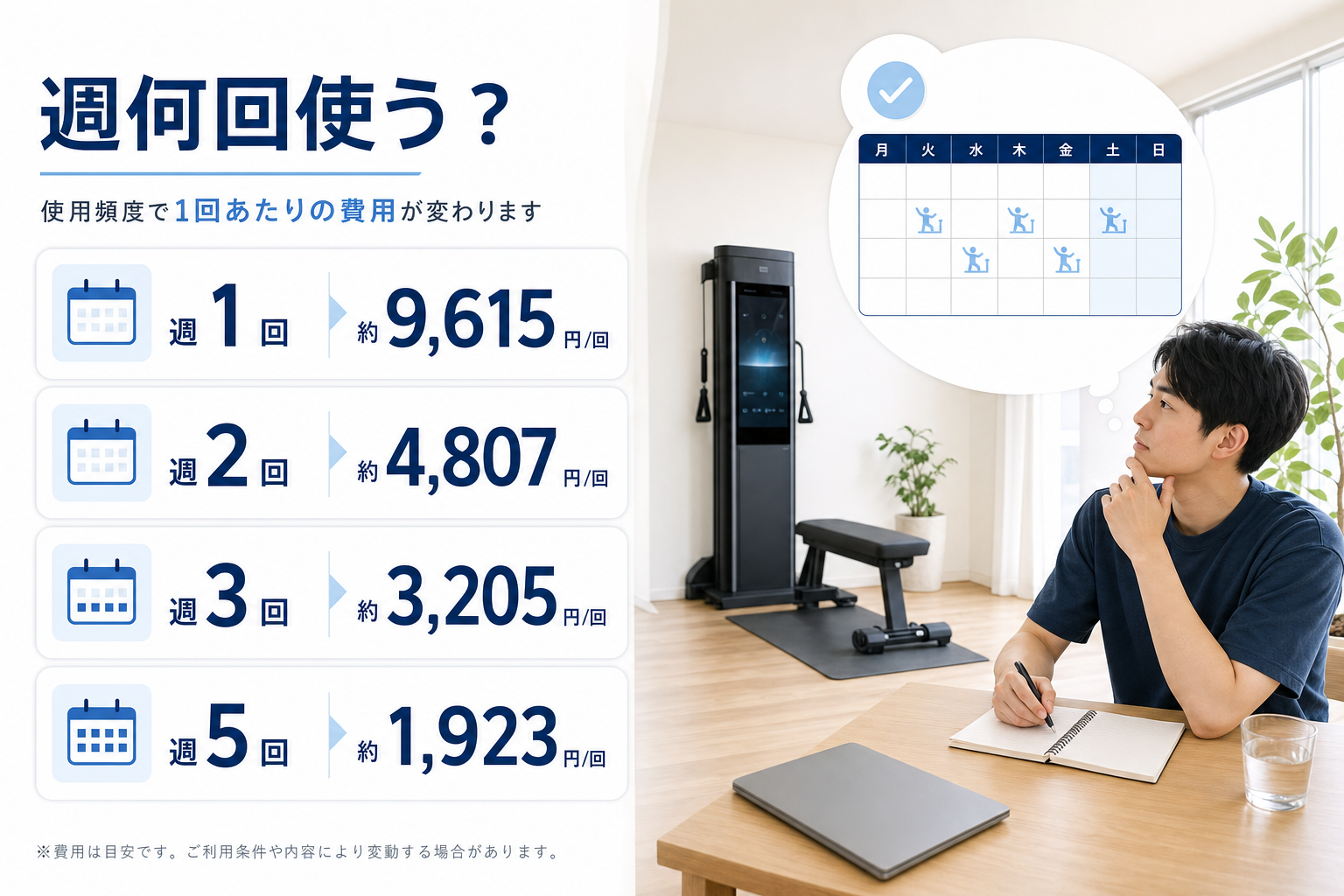 50万円の筋トレマシンは高い？ジム代・パーソナルジム代と比較して考えるのイメージ6