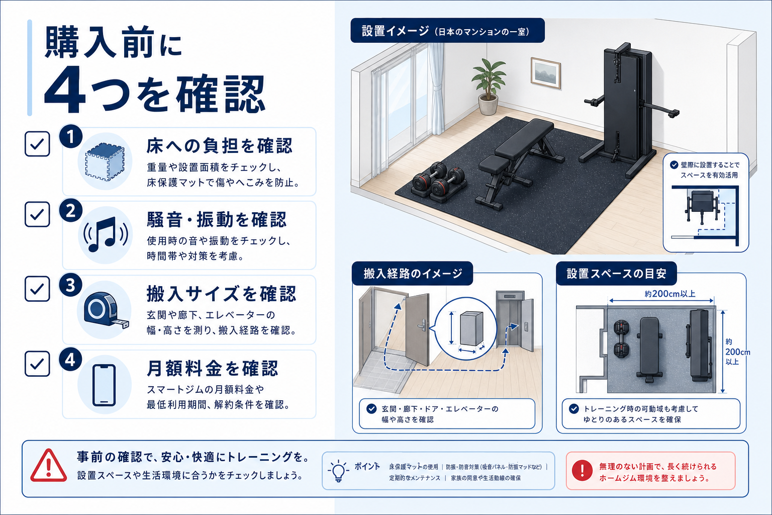 省スペースでホームジムを作るなら何を買う?スマートジム・可変ダンベル・ベンチ比較のイメージ5