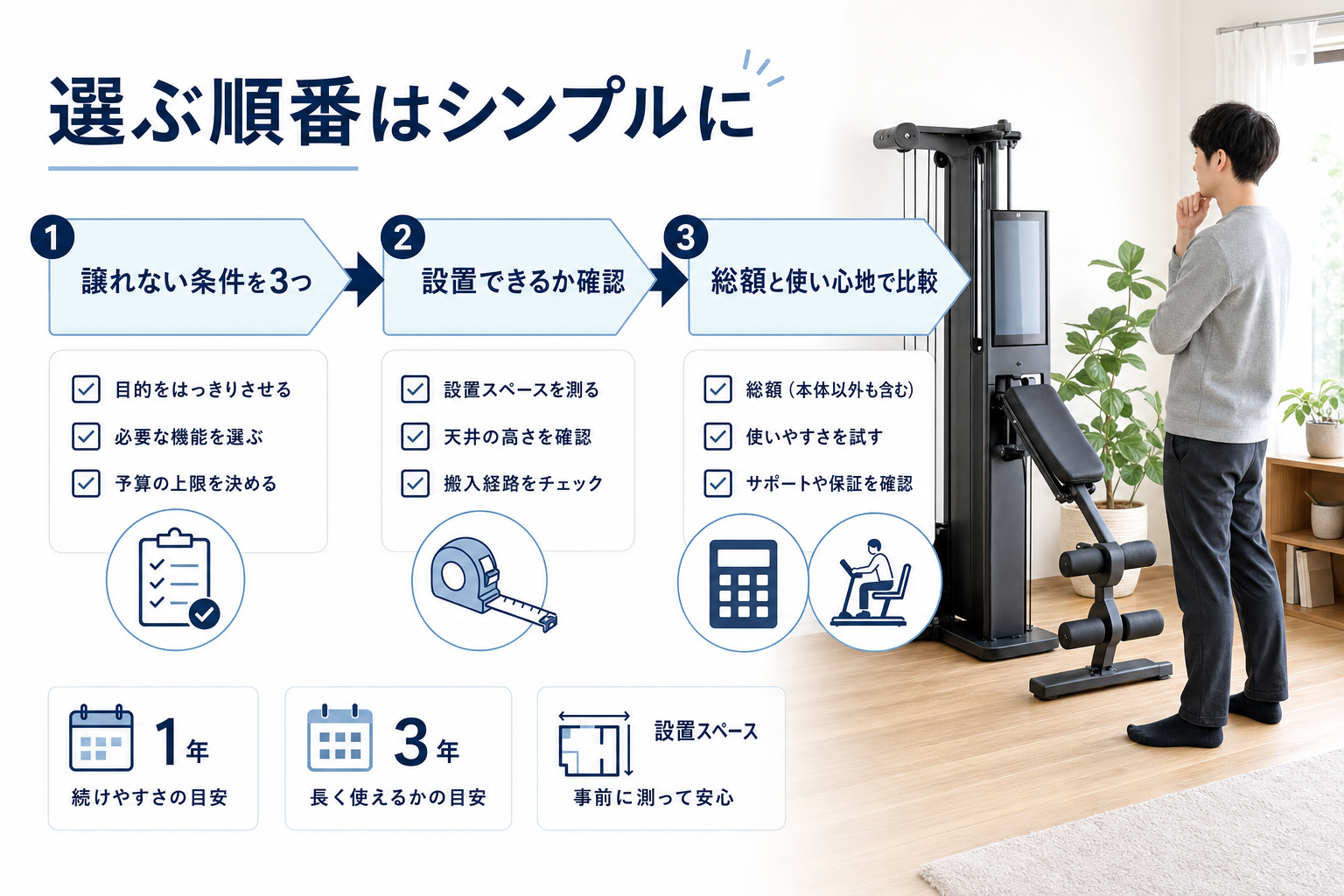スマートホームジム購入前に確認すべき20項目｜価格・保証・床・アプリ・返品のイメージ6